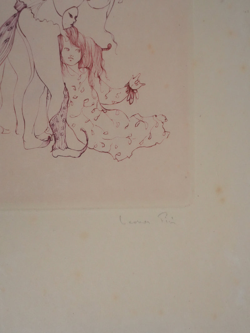 Léonor FINI : Notre petit chat (japon), Gravure originale signée