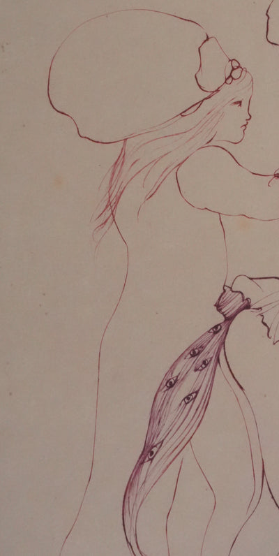 Léonor FINI : Notre petit chat (japon), Gravure originale signée