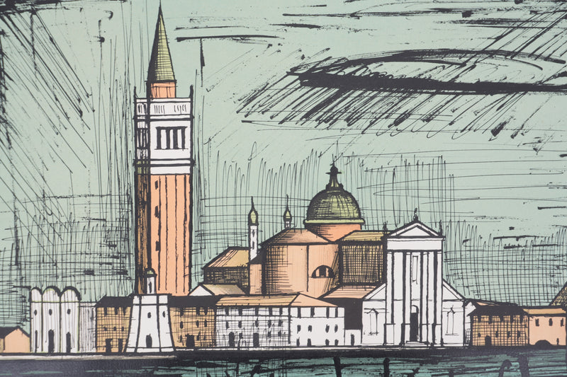 Bernard BUFFET : Venise, Isola San Giorgio, Lithographie originale signée