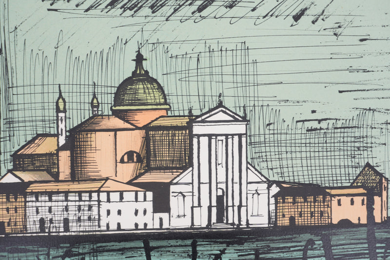 Bernard BUFFET : Venise, Isola San Giorgio, Lithographie originale signée