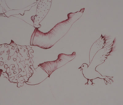 Léonor FINI : Les dresseuses d'oiseaux, Gravure originale signée