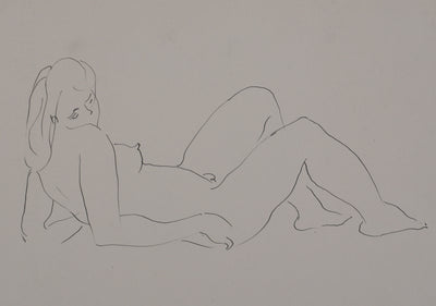 André VAHL : La sieste, Dessin original signé