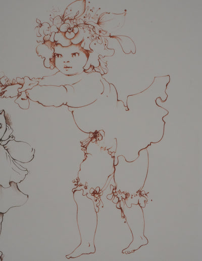 Léonor FINI : Le déguisement de chat, Gravure originale signée