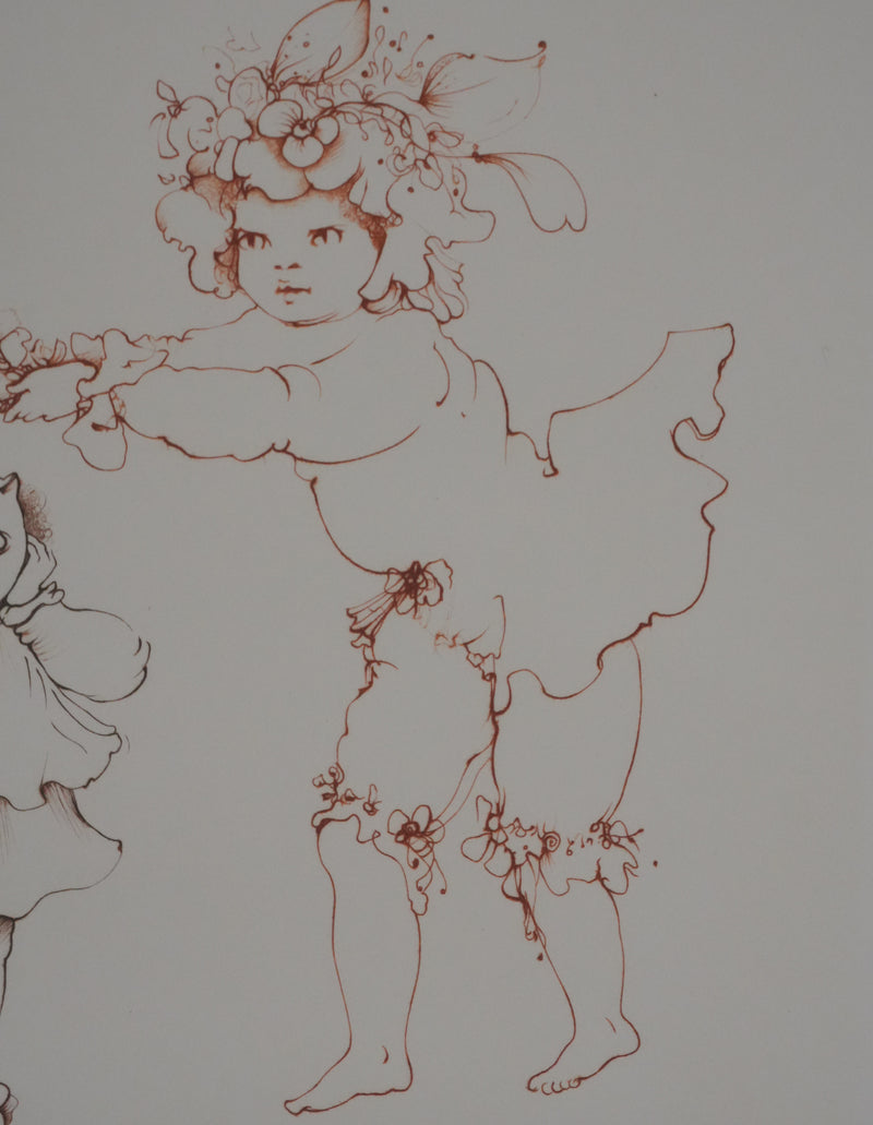 Léonor FINI : Le déguisement de chat, Gravure originale signée