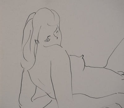 André VAHL : La sieste, Dessin original signé