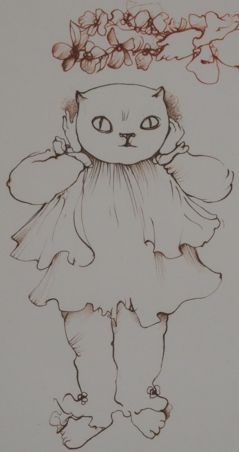 Léonor FINI : Le déguisement de chat, Gravure originale signée