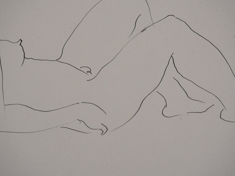 André VAHL : La sieste, Dessin original signé