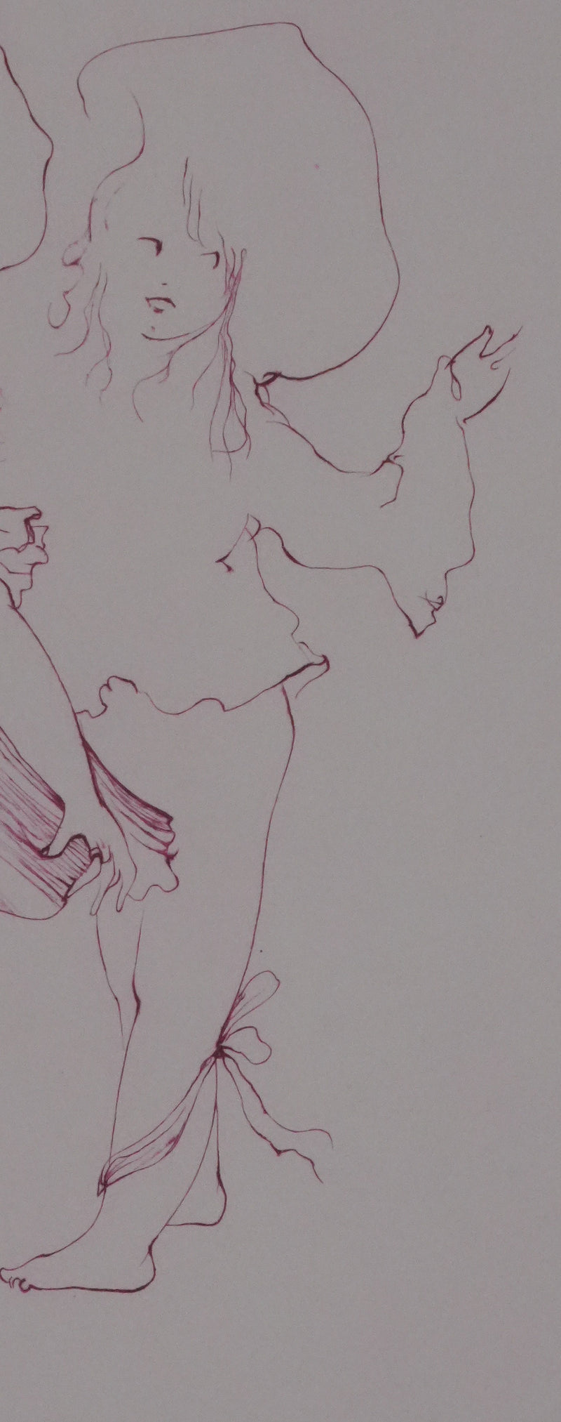 Léonor FINI : Le chapeau en fleur, Gravure originale signée