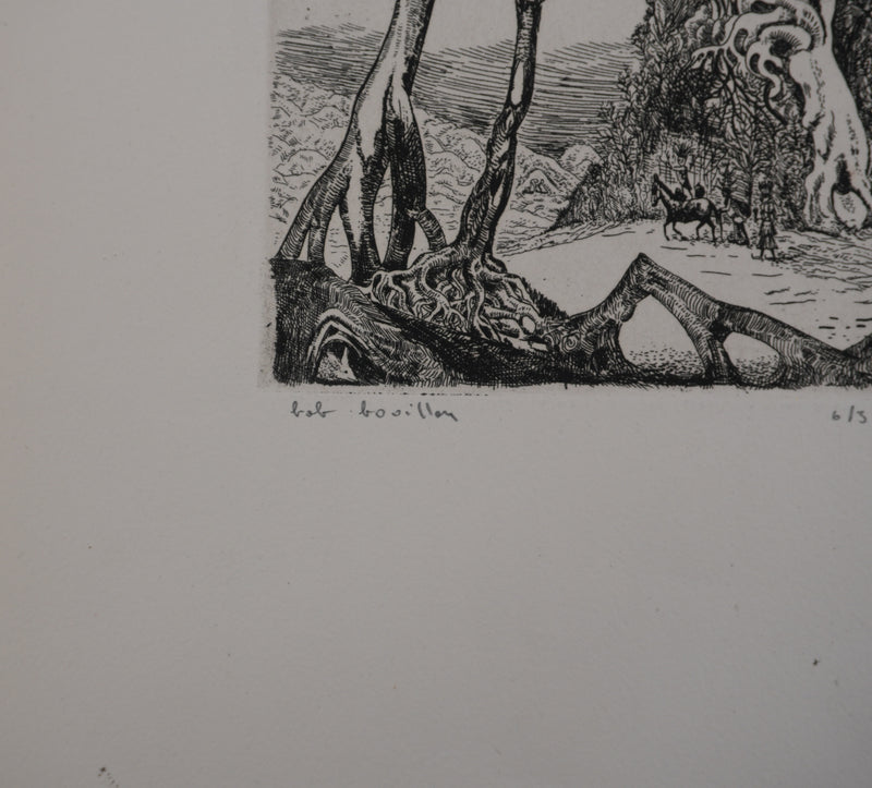 Bob BOUILLON : Le périple, Gravure originale signée