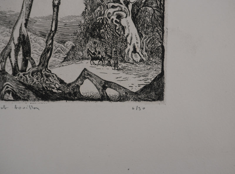 Bob BOUILLON : Le périple, Gravure originale signée
