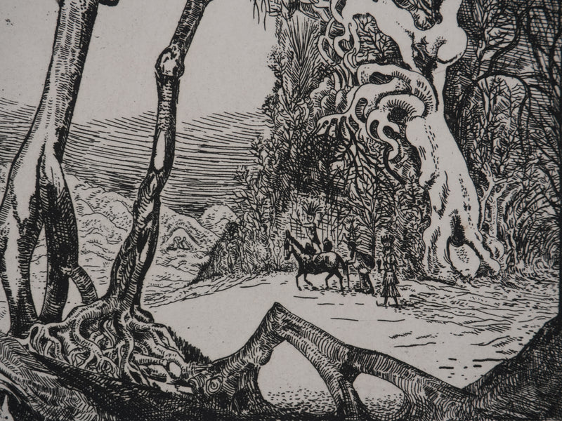 Bob BOUILLON : Le périple, Gravure originale signée