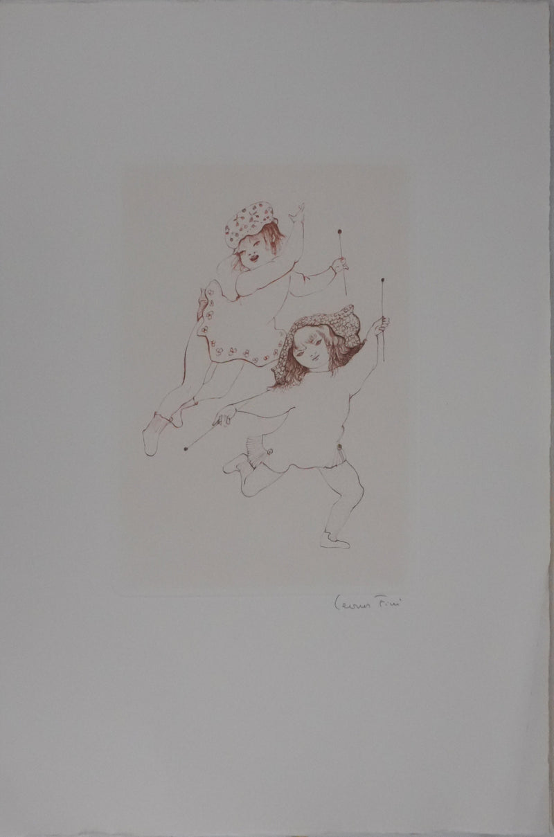 Léonor FINI : Les petites musiciennes, Gravure originale signée