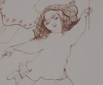 Léonor FINI : Les petites musiciennes, Gravure originale signée