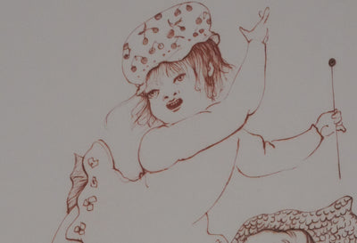 Léonor FINI : Les petites musiciennes, Gravure originale signée