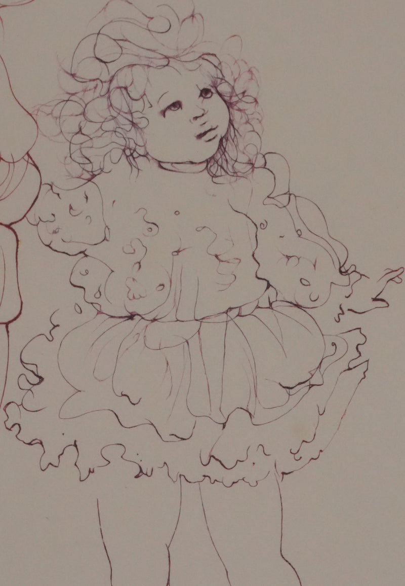 Léonor FINI : Les deux sœurs (Auvergne), Gravure originale signée