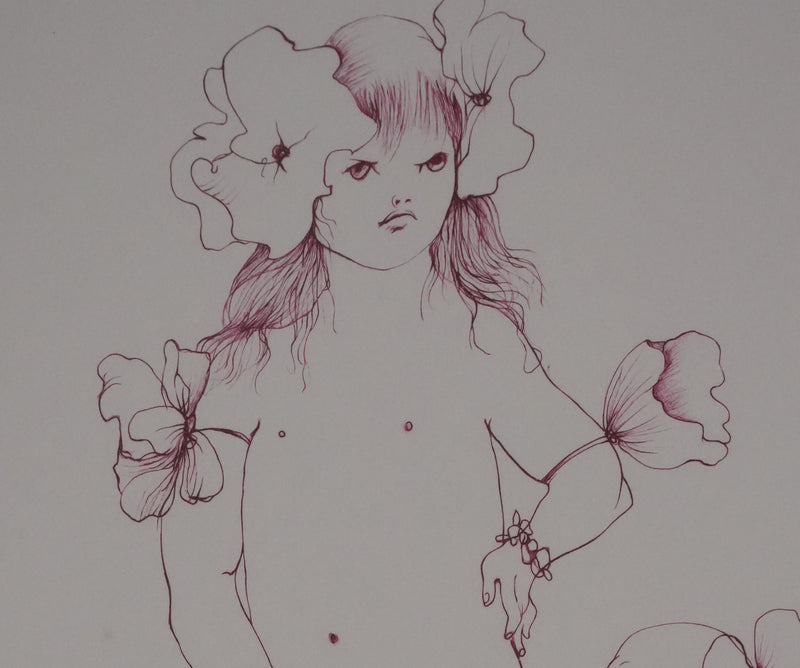 Léonor FINI : Les petites filles aux fleurs, Gravure originale signée