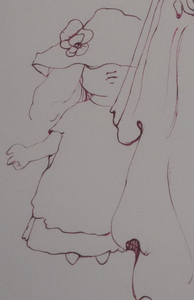 Léonor FINI : Les petites filles aux fleurs, Gravure originale signée