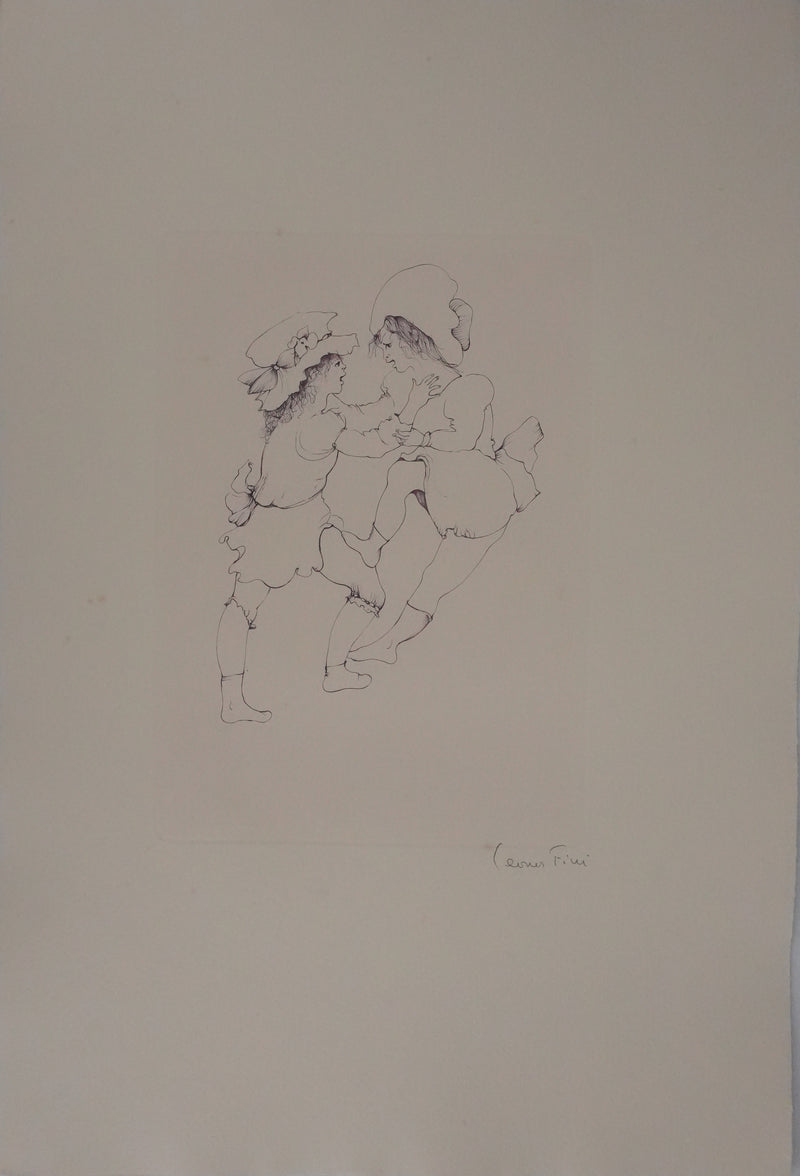 Léonor FINI : Chamaillerie entre sœurs, Gravure originale signée