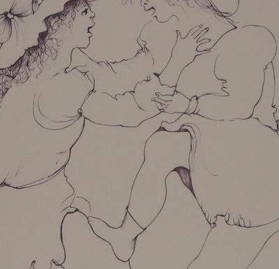 Léonor FINI : Chamaillerie entre sœurs, Gravure originale signée