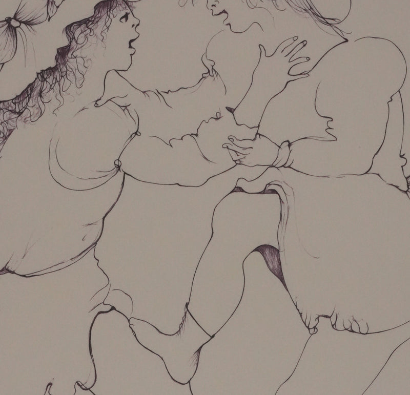 Léonor FINI : Chamaillerie entre sœurs, Gravure originale signée