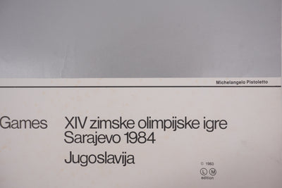 Michelangelo PISTOLETTO : Envol olympique, Affiche originale d'époque
