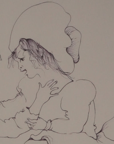 Léonor FINI : Chamaillerie entre sœurs, Gravure originale signée