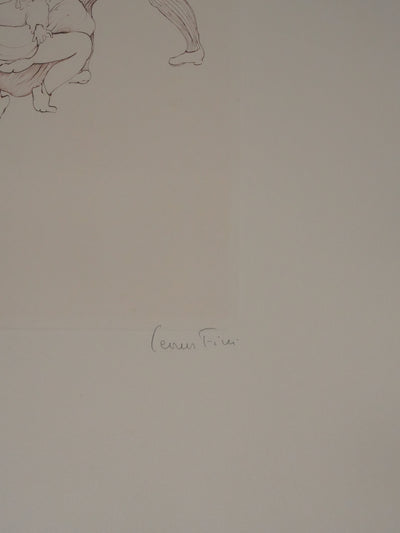 Léonor FINI : Les petites filles au papillon (Auvergne), Gravure originale signée