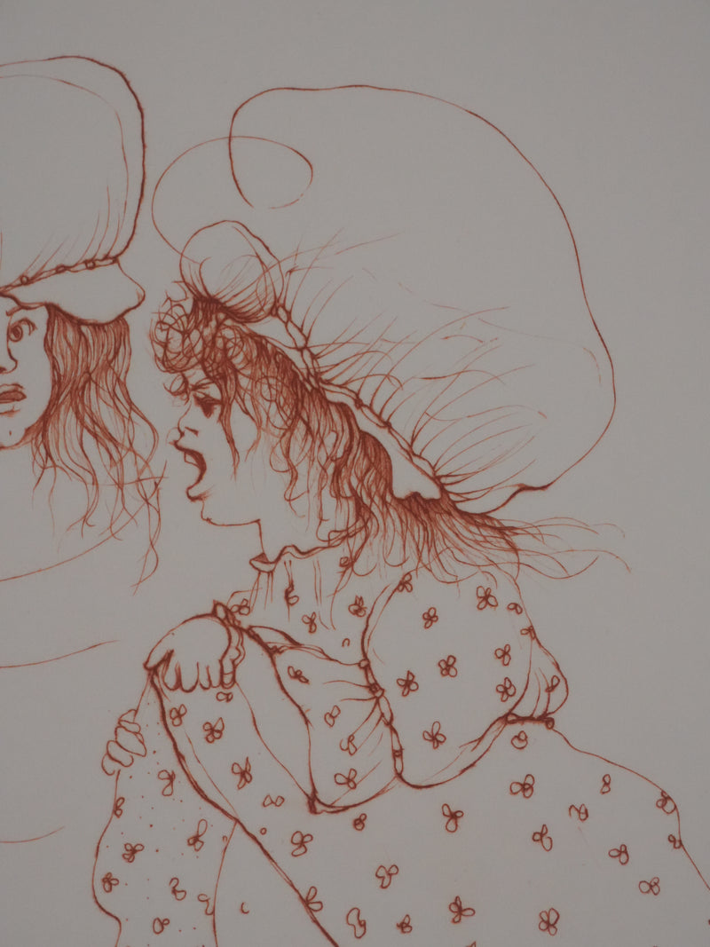 Léonor FINI : Les trois sœurs, Gravure originale signée