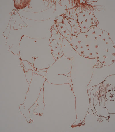 Léonor FINI : Les trois sœurs, Gravure originale signée