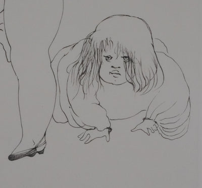 Léonor FINI : Les trois sœurs (noir), Gravure originale signée