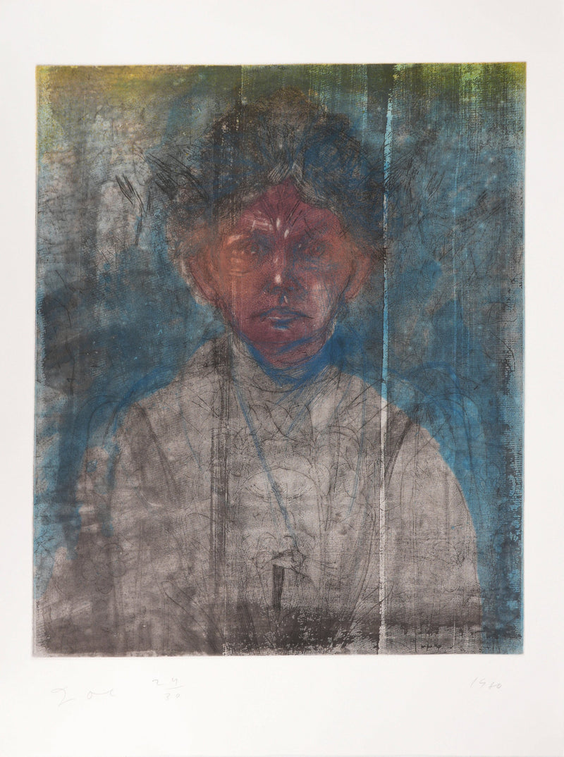 Jim DINE : Nancy Outside in July XIII, Gravure originale signée