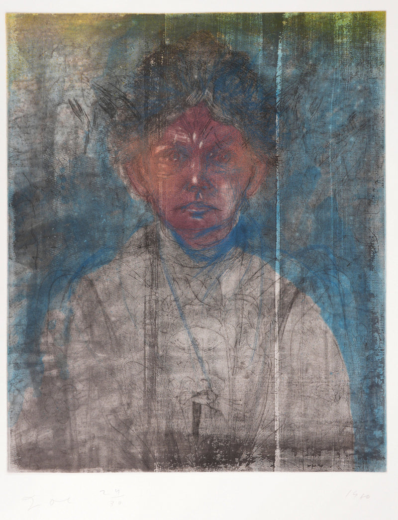 Jim DINE : Nancy Outside in July XIII, Gravure originale signée