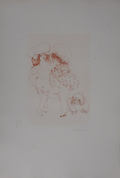 Léonor FINI : Les trois sœurs, Gravure originale signée