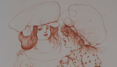 Léonor FINI : Les trois sœurs, Gravure originale signée