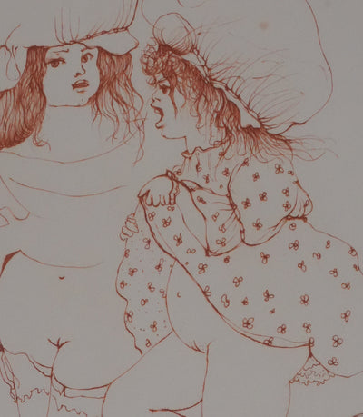 Léonor FINI : Les trois sœurs, Gravure originale signée