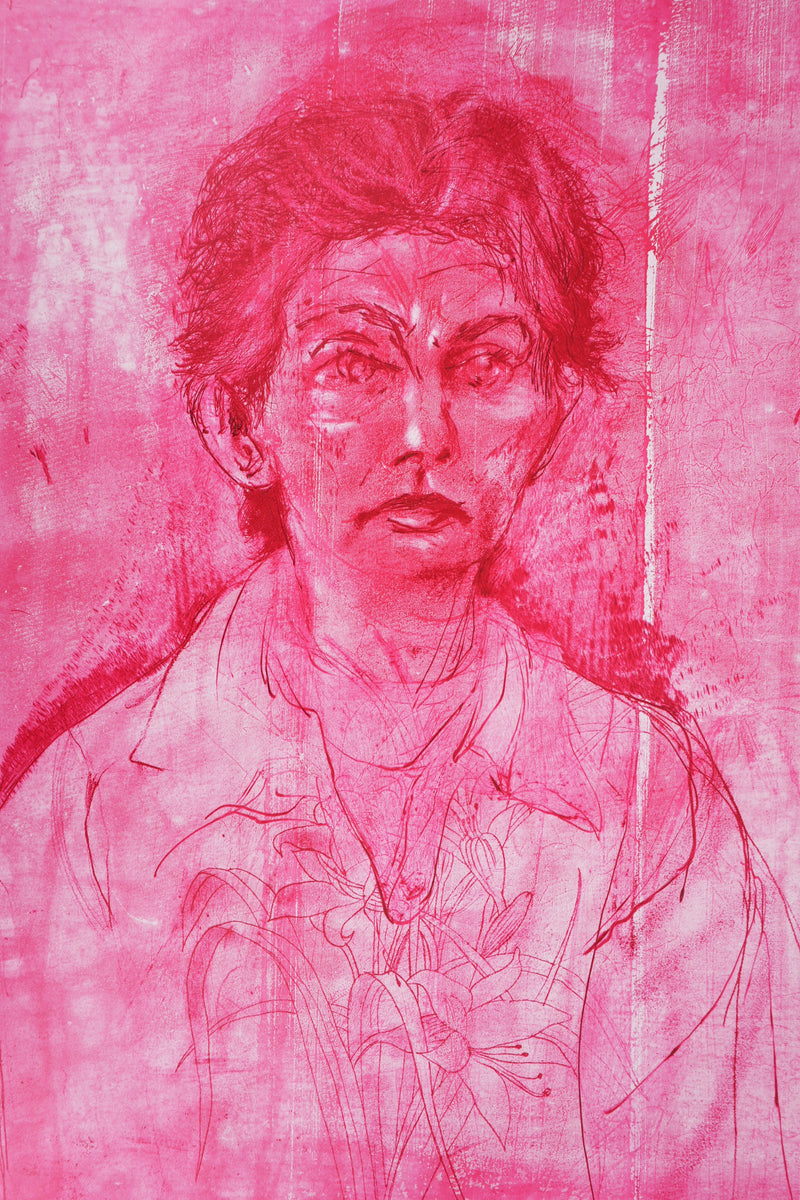 Jim DINE : Nancy Outside in July XVII, Gravure originale signée