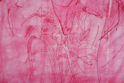 Jim DINE : Nancy Outside in July XVII, Gravure originale signée