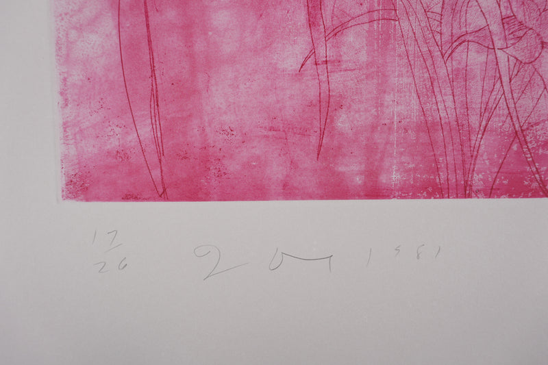Jim DINE : Nancy Outside in July XVII, Gravure originale signée