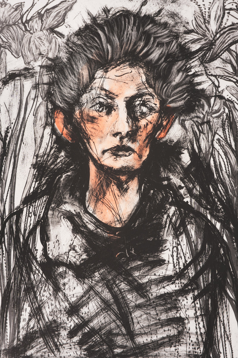 Jim DINE : Nancy Outside in July XX, Gravure originale signée