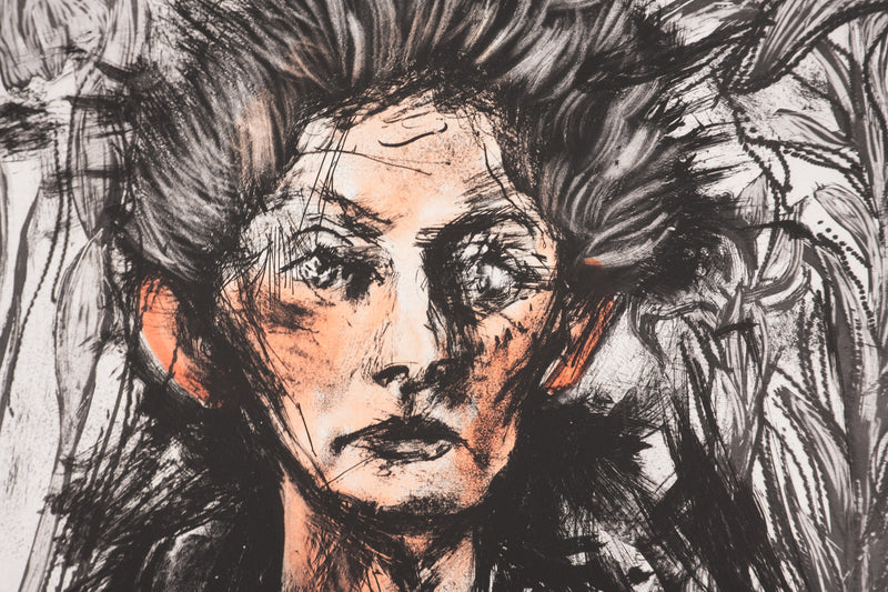 Jim DINE : Nancy Outside in July XX, Gravure originale signée