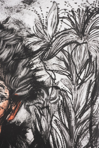 Jim DINE : Nancy Outside in July XX, Gravure originale signée