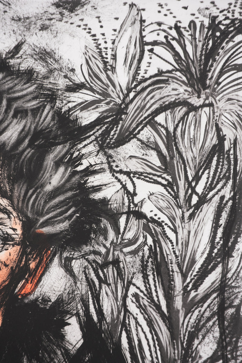 Jim DINE : Nancy Outside in July XX, Gravure originale signée
