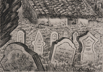 Suzanne von HOTTIER-VAHL : Petit village en Grande Bretagne, Gravure originale signée