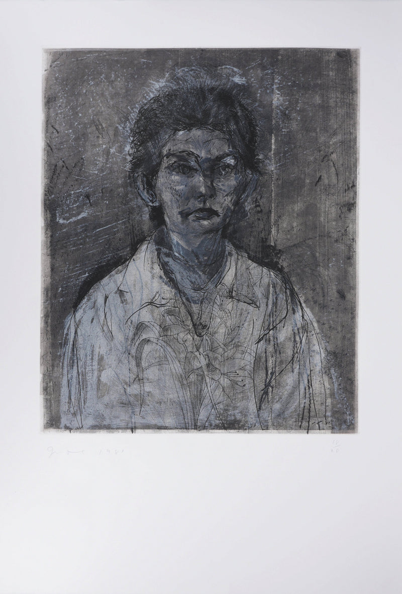 Jim DINE : Nancy Outside in July XXII, Gravure originale signée