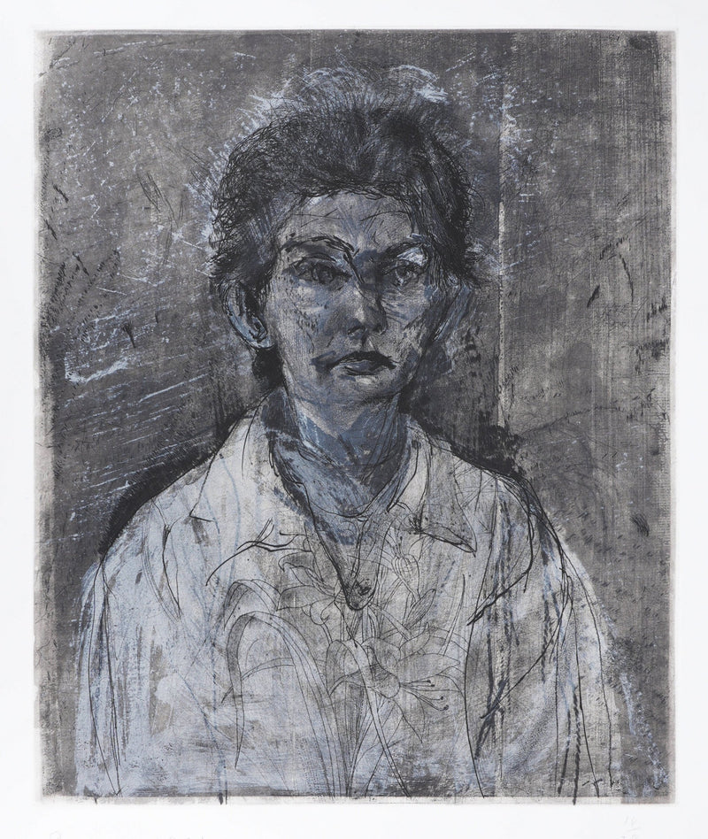 Jim DINE : Nancy Outside in July XXII, Gravure originale signée
