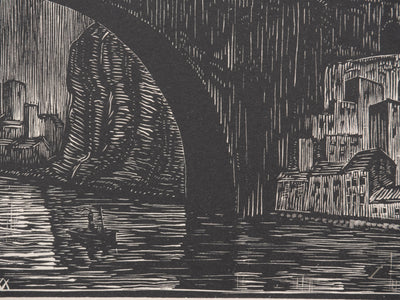 André VAHL : La fabrique, Gravure originale signée