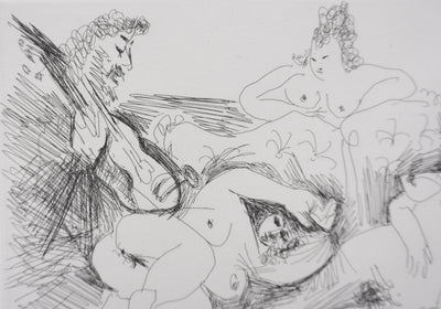 Pablo PICASSO : Les 156, Sérénade au bordel, Gravure originale signée