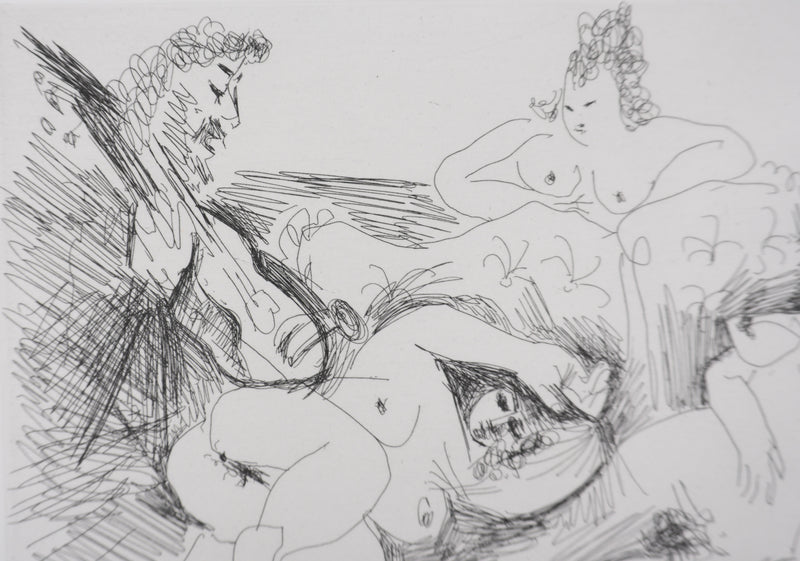 Pablo PICASSO : Les 156, Sérénade au bordel, Gravure originale signée