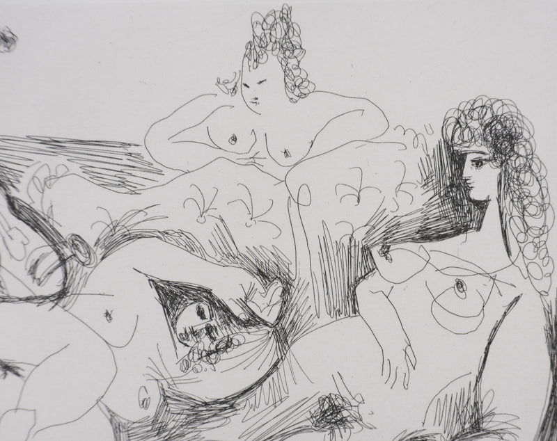 Pablo PICASSO : Les 156, Sérénade au bordel, Gravure originale signée