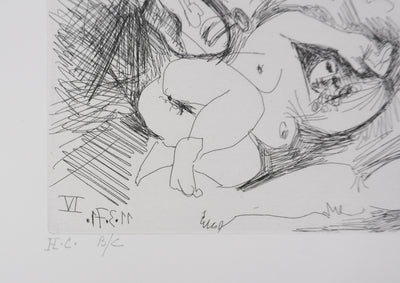 Pablo PICASSO : Les 156, Sérénade au bordel, Gravure originale signée